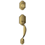 Schlage Paris Single Cylinder Keyed Entry Handleset Exterior Pack from the J-Series (Formerly Dexter) Antique Brass