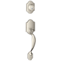 Schlage Paris Single Cylinder Keyed Entry Handleset Exterior Pack from the J-Series (Formerly Dexter) Satin Nickel