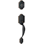 Schlage Paris Single Cylinder Keyed Entry Handleset Exterior Pack from the J-Series (Formerly Dexter) Aged Bronze