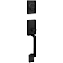 Schlage Sutton Exterior Only Sectional Single Cylinder Keyed Entry Handleset from the J-Series Matte Black