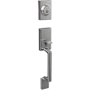 Schlage Sutton Exterior Only Sectional Single Cylinder Keyed Entry Handleset from the J-Series Bright Chrome