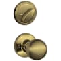 Schlage Corona Single Cylinder Interior Pack Handleset from the J-Series (Formerly Dexter) - Exterior Handleset Sold Separately Antique Brass
