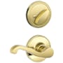 Schlage Lasalle Right Handed Interior Pack Lever from the J-Series (Formerly Dexter) - Exterior Handleset Sold Separately Polished Brass
