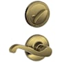 Schlage Lasalle Right Handed Interior Pack Lever from the J-Series (Formerly Dexter) - Exterior Handleset Sold Separately Antique Brass