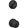 Schlage Single Cylinder Keyed Entry Interior Only Pack with Stratus Knob from the J Series Matte Black