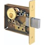 Schlage L-Series Commercial Grade 1 Single Cylinder Keyed Entry Small Case Mortise Lock Deadbolt Polished Brass