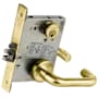 Schlage L-Series Commercial Grade 1 Mortise Keyed Entry Single Cylinder Storeroom Lock Door Lever Set Satin Brass