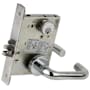 Schlage L-Series Commercial Grade 1 Mortise Keyed Entry Single Cylinder Storeroom Lock Door Lever Set Polished Stainless Steel