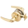 Schlage Athens Heavy Duty Classroom with Vandlgard Door Lever Set Polished Brass