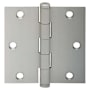 Schlage Pack of Three 3.5" x 3.5" Square Corner Plain Bearing Mortise Hinges Satin Nickel