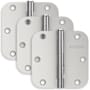 Schlage Pack of Three 3.5" x 3.5" Plain Bearing 5/8" Radius Corner Mortise Hinges Polished Chrome