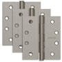 Schlage Pack of Three 4" x 4" Square Corner Plain Bearing Mortise Hinges Satin Nickel