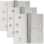 Schlage Pack of Three 4" x 4" Square Corner Plain Bearing Mortise Hinges Polished Chrome