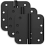 Schlage Pack of Three 4" x 4" Plain Bearing 5/8" Radius Corner Mortise Hinges Matte Black