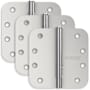 Schlage Pack of Three 4" x 4" Plain Bearing 5/8" Radius Corner Mortise Hinges Polished Chrome