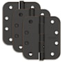 Schlage Pack of Three 4" x 4" Plain Bearing 5/8" Radius Corner Mortise Hinges Aged Bronze