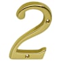 Schlage Classic House Number 2 Polished Brass