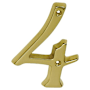 Schlage Classic House Number 4 Polished Brass