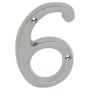 Schlage Classic House Number 6 Satin Nickel