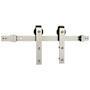 Schlage Strap Mount 78 Inch Sliding Barn Door Track and Fitting Set for Interior Use Satin Nickel
