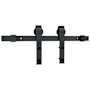 Schlage Strap Mount 78 Inch Sliding Barn Door Track and Fitting Set for Interior Use Matte Black