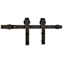 Schlage Strap Mount 78 Inch Sliding Barn Door Track and Fitting Set for Interior Use Aged Bronze
