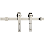 Schlage Strap Mount 96 Inch Sliding Barn Door Track and Fitting Set for Interior Use Satin Nickel