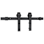 Schlage Strap Mount 96 Inch Sliding Barn Door Track and Fitting Set for Interior Use Matte Black
