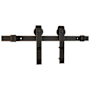 Schlage Strap Mount 96 Inch Sliding Barn Door Track and Fitting Set for Interior Use Aged Bronze