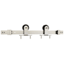 Schlage Top Mount 78 Inch Sliding Barn Door Track and Fitting Set for Interior Use Satin Nickel