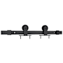 Schlage Top Mount 78 Inch Sliding Barn Door Track and Fitting Set for Interior Use Matte Black