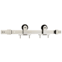 Schlage Top Mount 96 Inch Sliding Barn Door Track and Fitting Set for Interior Use Satin Nickel