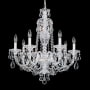 Schonbek Sterling 7 Light 25" Wide Crystal Chandelier with Clear Swarovski Crystals Polished Silver