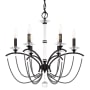 Schonbek Priscilla 6 Light 24" Wide Crystal Chandelier with Dark Grey Pearl Beads Black Matte