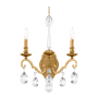 Schonbek Renaissance Nouveau 2 Light 21" Tall Wall Sconce with Clear Heritage Crystal Accents Heirloom Gold