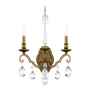 Schonbek Renaissance Nouveau 2 Light 21" Tall Wall Sconce with Clear Heritage Crystal Accents Etruscan Gold