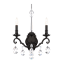 Schonbek Renaissance Nouveau 2 Light 21" Tall Wall Sconce with Clear Heritage Crystal Accents Black