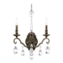 Schonbek Renaissance Nouveau 2 Light 21" Tall Wall Sconce with Clear Heritage Crystal Accents Heirloom Bronze