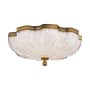 Schonbek Cupola 16" Wide LED Flush Mount Bowl Ceiling Fixture / Converts to Wall Sconce Aged Brass