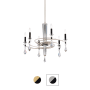 Schonbek Tempest 6 Light 28" Wide Crystal Candle Style Chandelier Soft Gold / Black