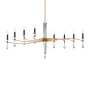 Schonbek Tempest 8 Light 61" Wide Crystal Candle Style Chandelier Soft Gold / Black