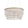 Schonbek Pavona 36" Wide LED Crystal Drum Chandelier Antique Silver