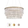 Schonbek Pavona 36" Wide LED Crystal Drum Chandelier Tourmaline