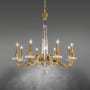 Schonbek Amadeus 8 Light 34" Wide Crystal Candle Style Chandelier Heirloom Gold