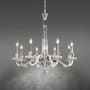 Schonbek Amadeus 8 Light 34" Wide Crystal Candle Style Chandelier Antique Silver