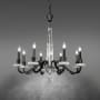 Schonbek Amadeus 8 Light 34" Wide Crystal Candle Style Chandelier Black