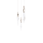 Schonbek Beyond Kindjal 12" Wide Switchable Color Temperature LED Optic Crystal Multi Pendant Polished Nickel