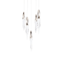 Schonbek Beyond Kindjal 5 Light 17" Wide Switchable Color Temperature LED Optic Crystal Multi Pendant Polished Nickel