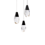 Schonbek Beyond Martini 12" Wide LED Clear Optic Crystal Three Light Pendant Black