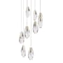 Schonbek Beyond Martini 9 Light 17" Wide LED Clear Optic Crystal Pendant Polished Nickel
